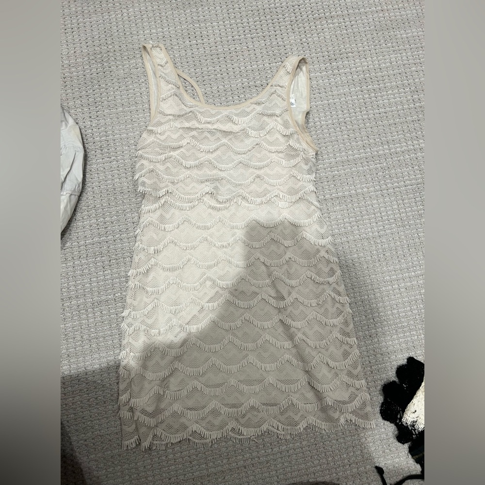 Cream lacey mini dress